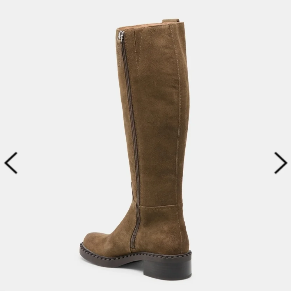 Dolce Vita Olive Suede Tall Pull-On Riding Boots